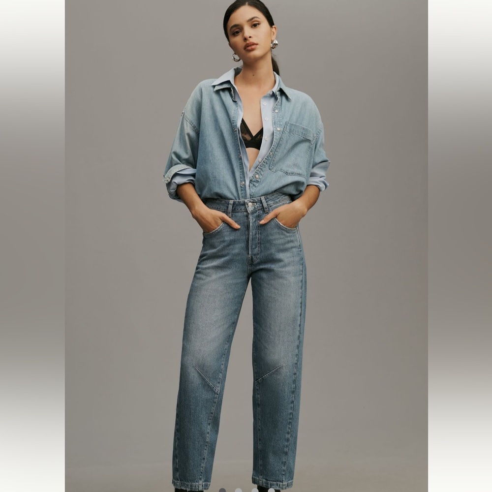 Pilcro Reworked Taper High-rise Jeans